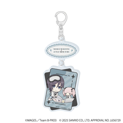 『B-PROJECT~熱烈*ラブコール~×サンリオキャラクターズ』連結アクリルキーホルダー11/寺光唯月×ララ(リトルツインスターズ)(ミニキャライラスト)